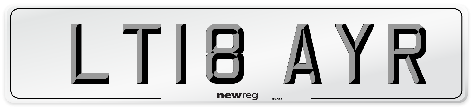 LT18 AYR Number Plate from New Reg